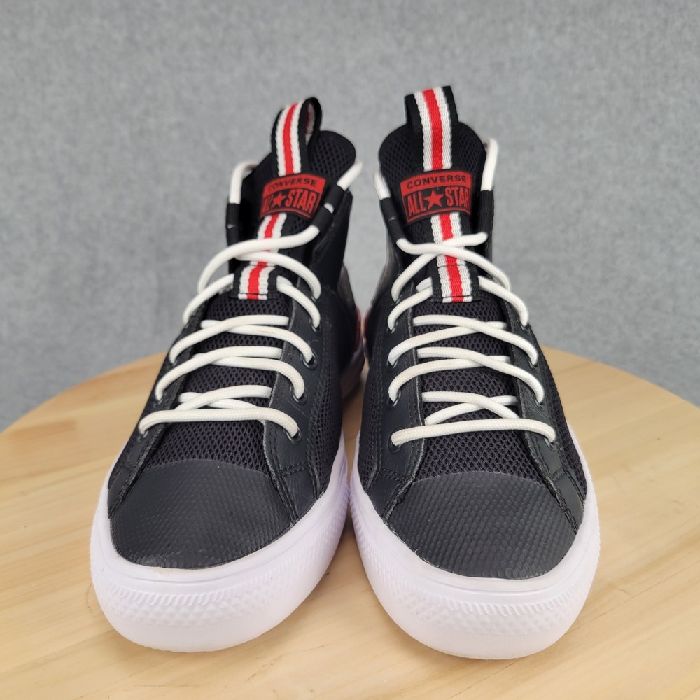 Converse All Star Ultra Sneakers Mens 6 Womens 8 Black Red 166981C Mid Top - Picture 3 of 10